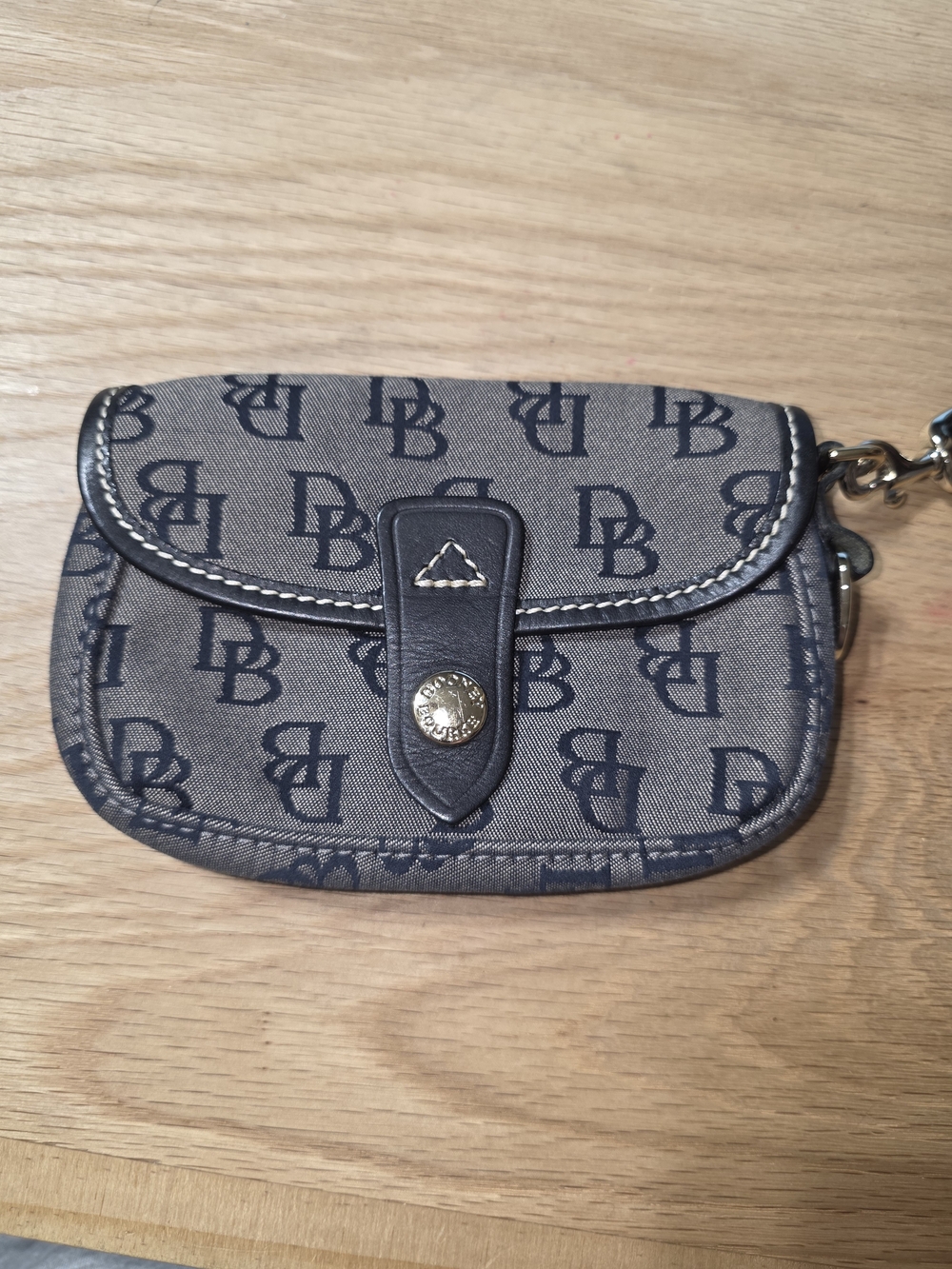 Dooney & Bourke Navy Logo Wristlet